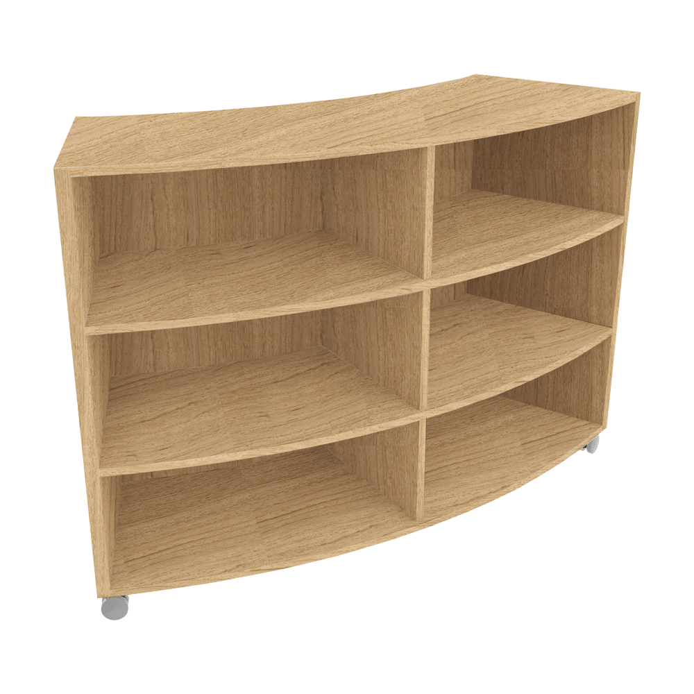 Curved bookshelf store